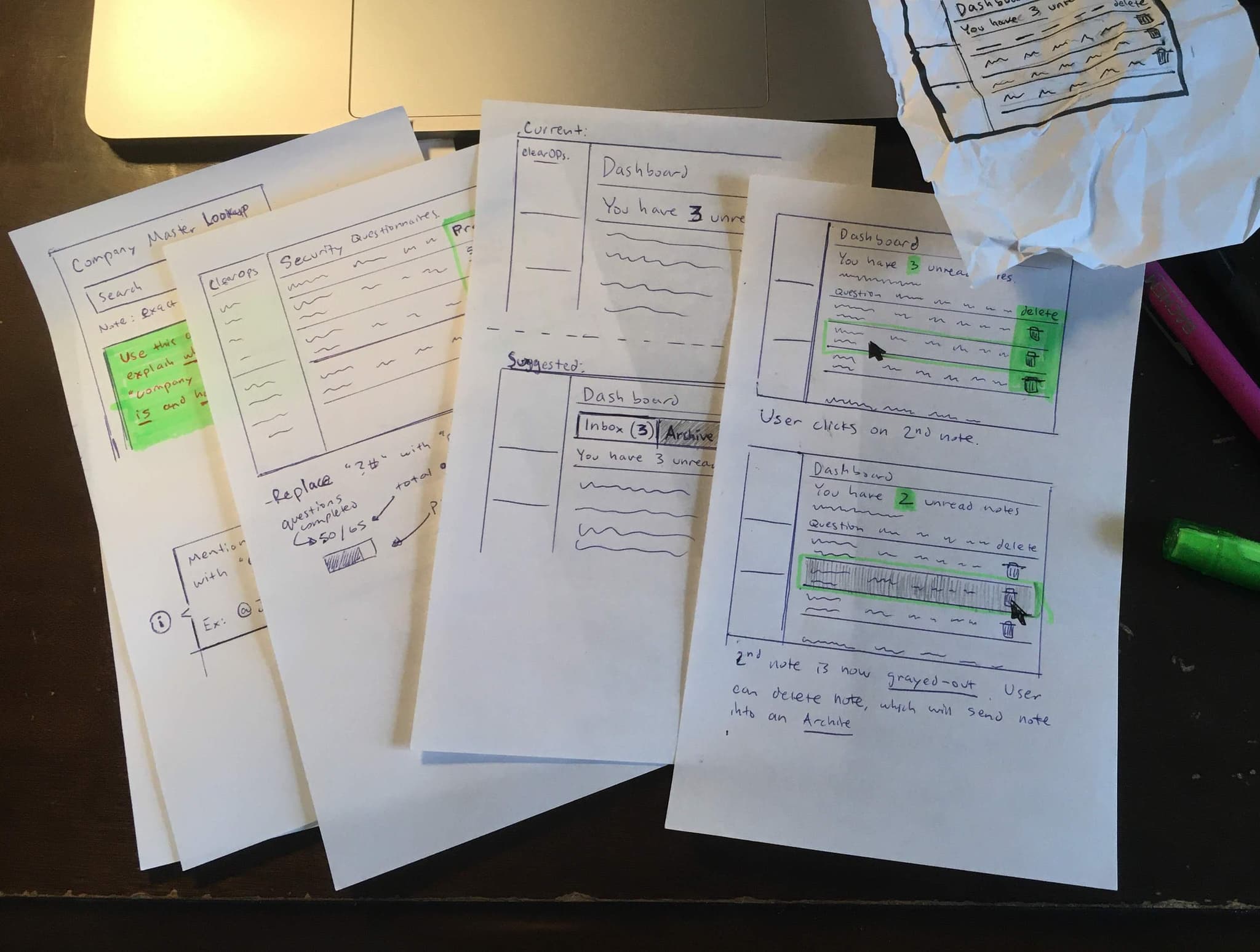 low-fidelity solution sketches - overview