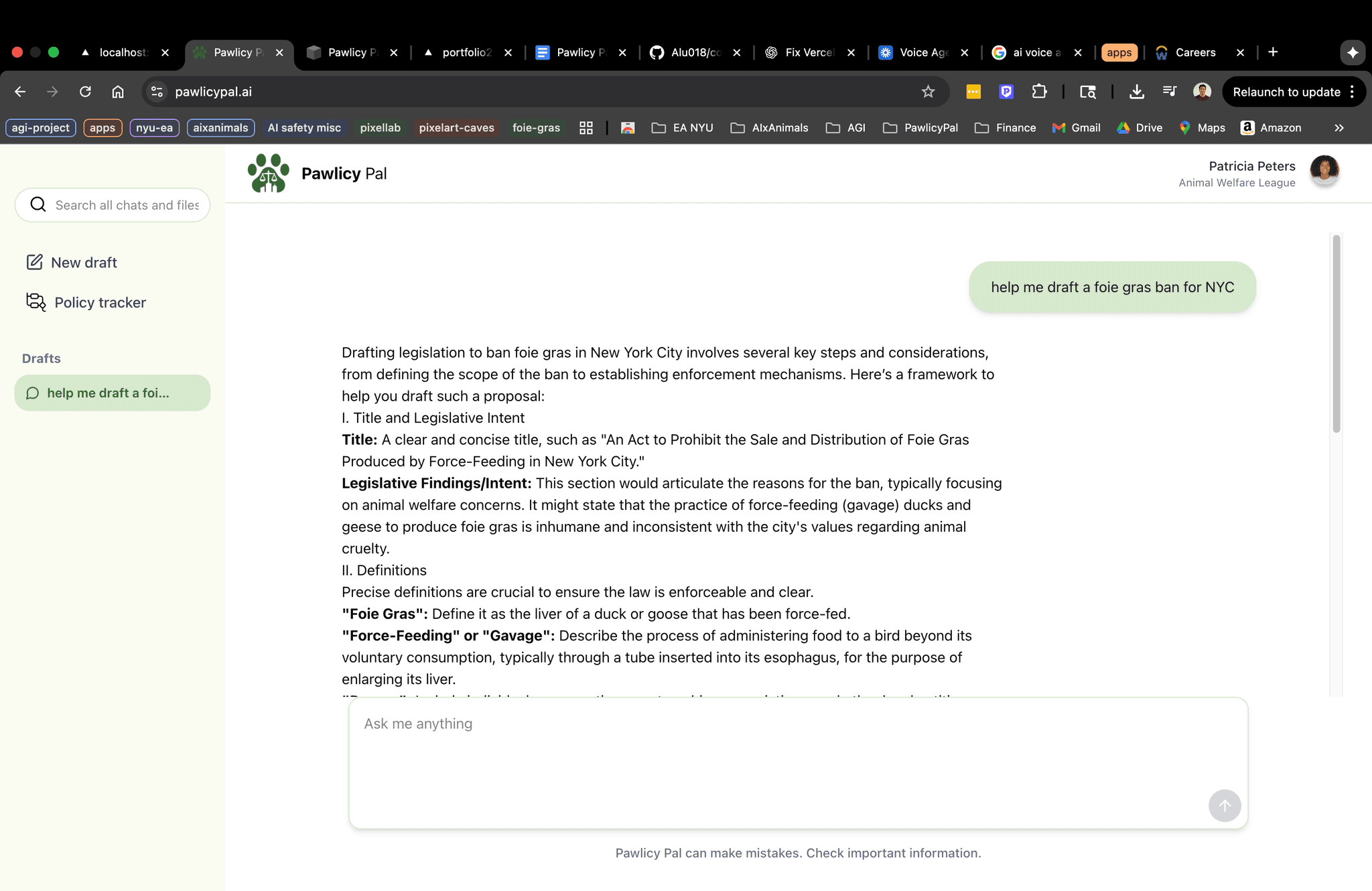 Chatting with Pawlicy Pal to draft an ordinance